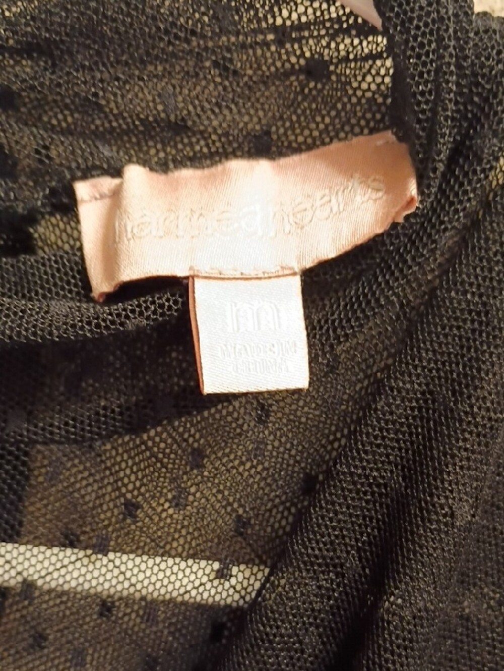 Black Sheer Dot Wrap-Front Blouse - Picture 5 of 6